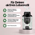 Vitamin D3 20000 IE - 365 Tabletten für Immunsystem & Knochen