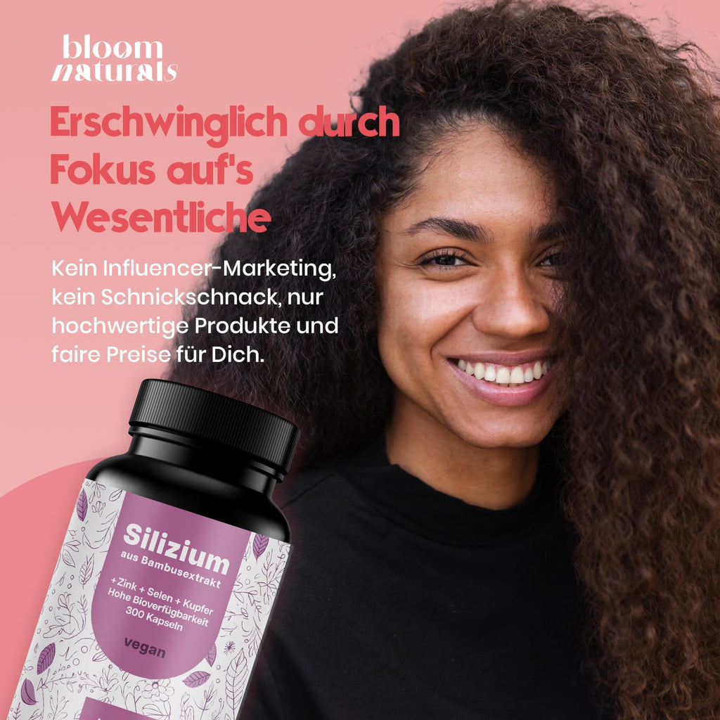 Silizium Komplex 500mg - 300 Kapseln für Haarvitamine