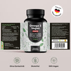 Omega 3 FORTE Vegan Kapseln - 90 Stück - 2000mg Algenöl
