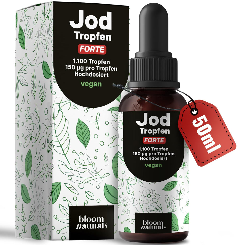 Jod 1.200 Tropfen 150 µg - Hochdosiert & Vegan