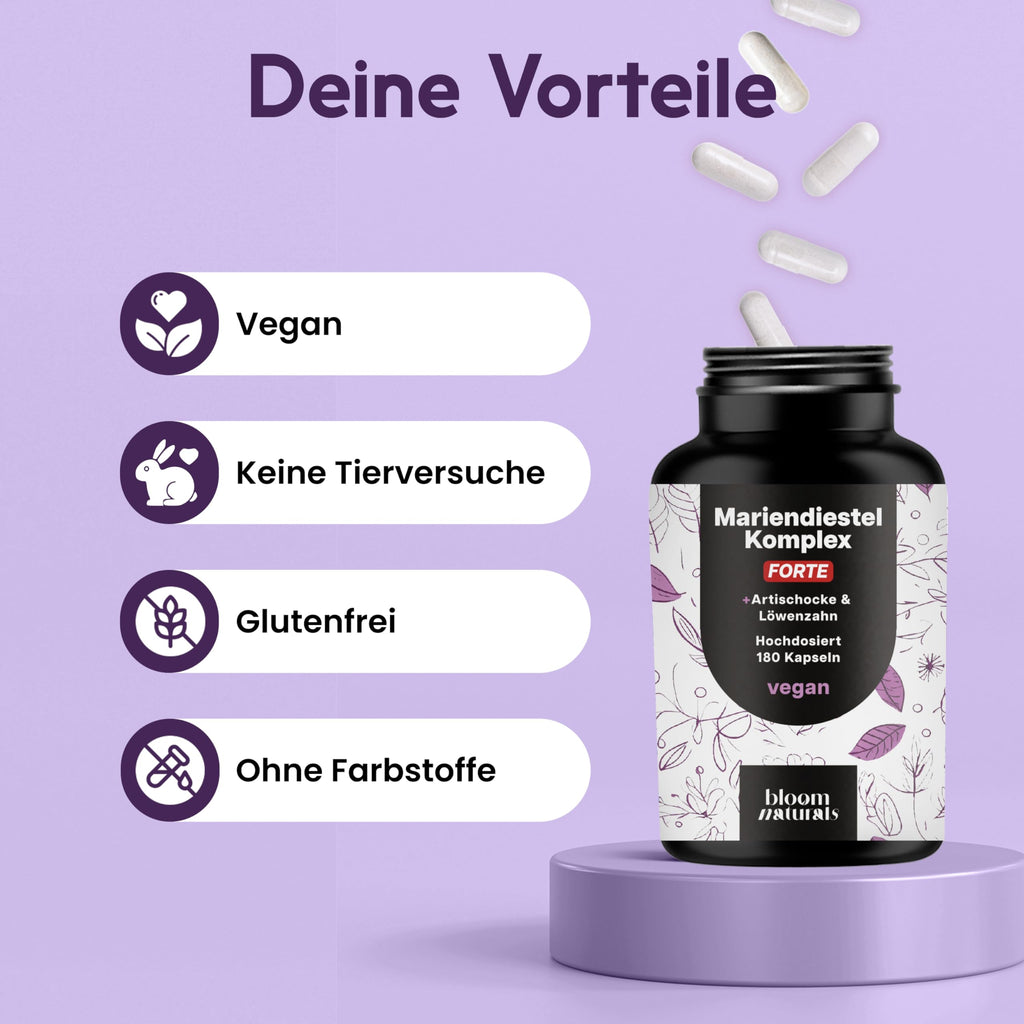 Marien Distel Komplex + Artischocke + Löwenzahn 180 Kapseln