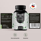 Vitamin D3 4000 IU - 400 Tabletten für Immunsystem & Knochen