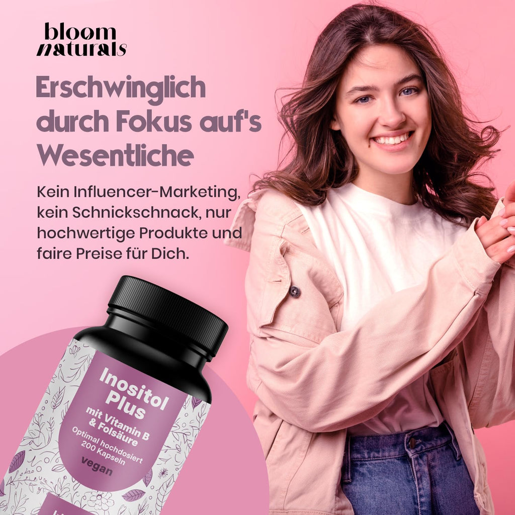 Hochdosierte Inositol Kapseln 200 - Vegan, Made in Germany