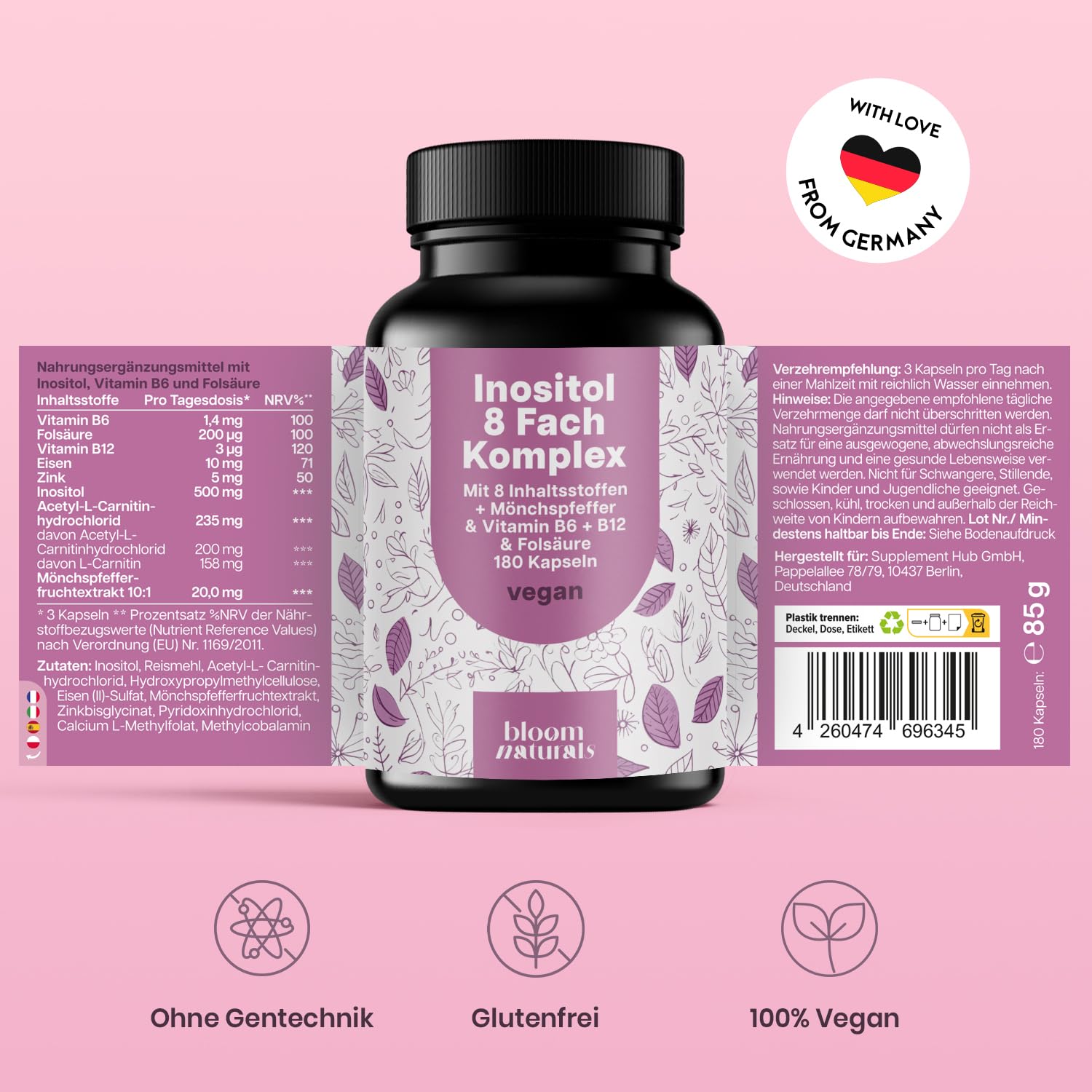 Hormon Balance für Frauen Inositol Komplex 180 Kapseln