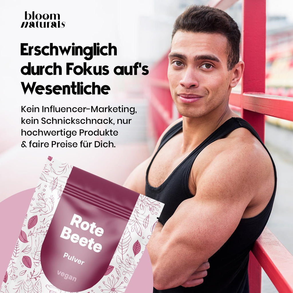 Rote Beete Pulver 1000g - Vegan & Laborgeprüft