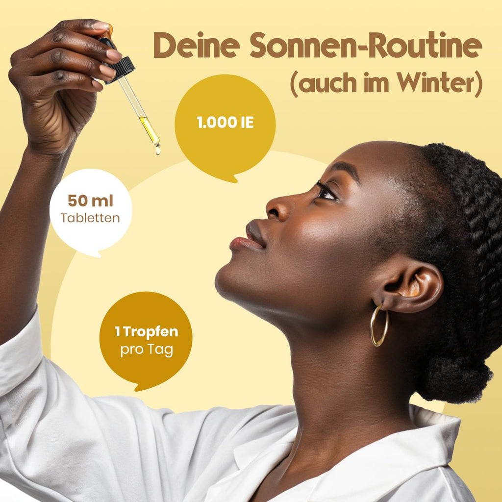 Hochdosiertes Vitamin D3 Tropfen 50ml - 1000 IE