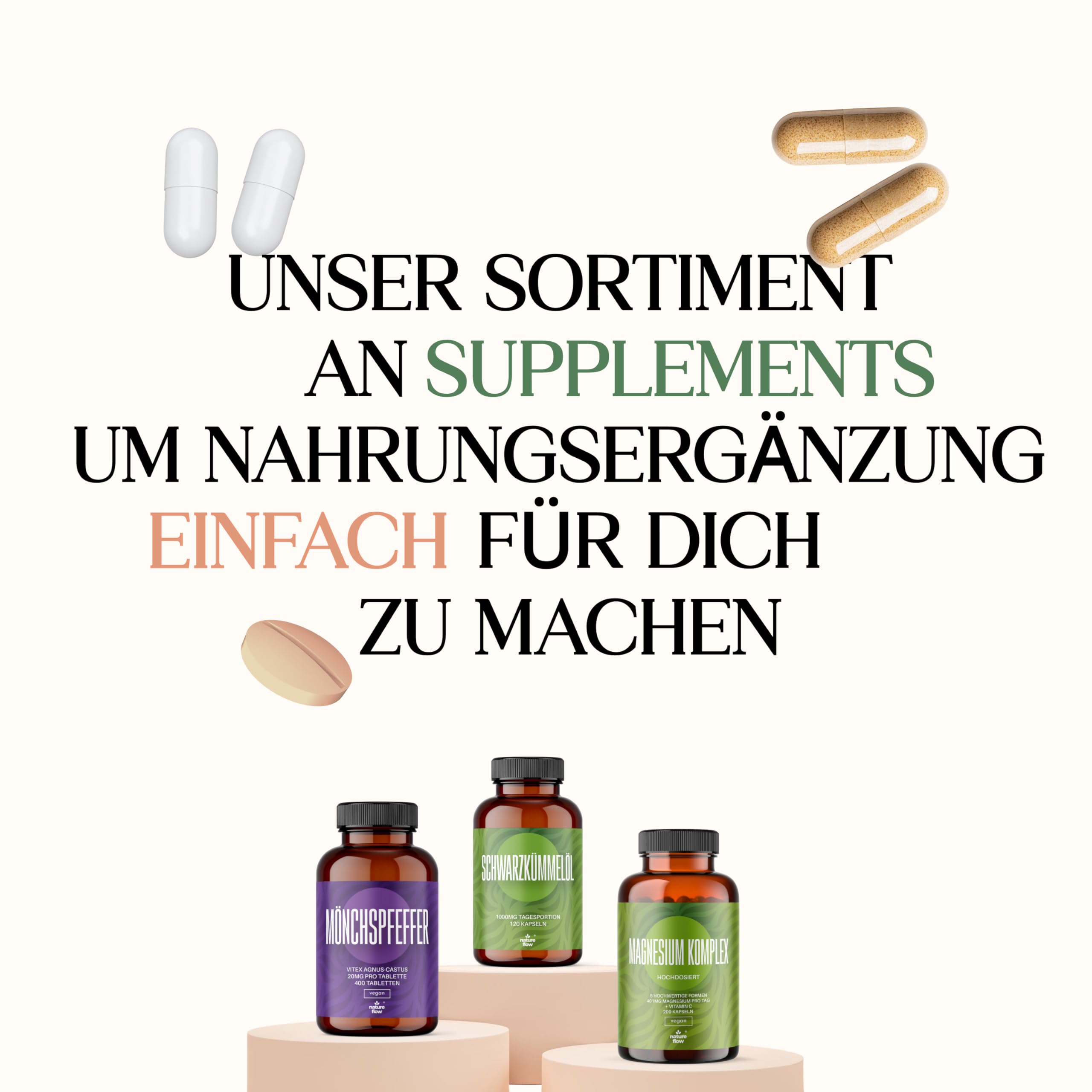 Magnesium Komplex hochdosiert - 200 Kapseln - 400 mg Magnesium pro Tag + Vitamin Bild 7