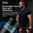 Creatin Monohydrat Pulver 1kg / 1000g - Ultra Reines Kreatin Monohydrat mit Vitamin B6 -Hochdosiert - Extrapure Creatine Monohydrat - Creatin Pulver Monohydrate - Vegan Laborgeprüft