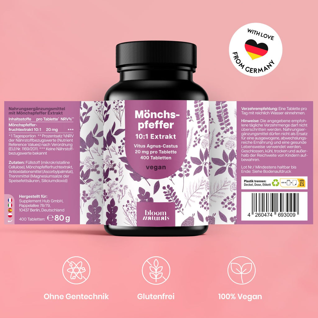 400 Mönchspfeffer Tabletten 20mg - Vegan