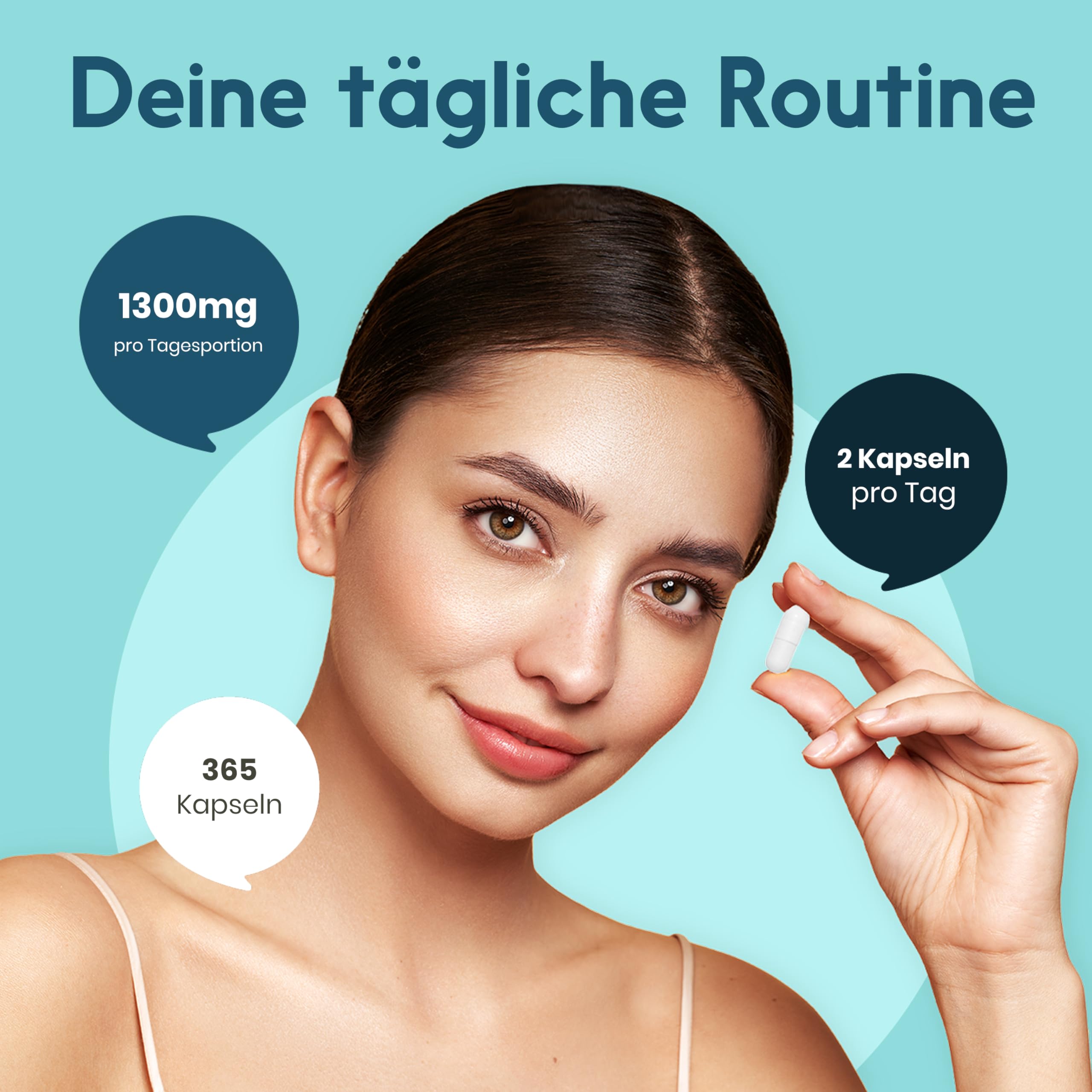 L-Tyrosin hochdosiert - 365 Kapseln - 1300 mg pro Tagesportion - vegan - aus pfl Bild 3