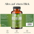 Bio Ashwagandha 180 Kapseln Optimal hochdosiert 2600mg pro Tagesportion Vegan Bild 3
