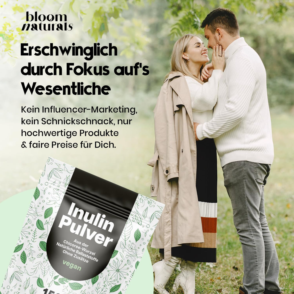 Inulin Pulver 1500g - Vegan, Chicoree-Wurzel, Ballaststoffe