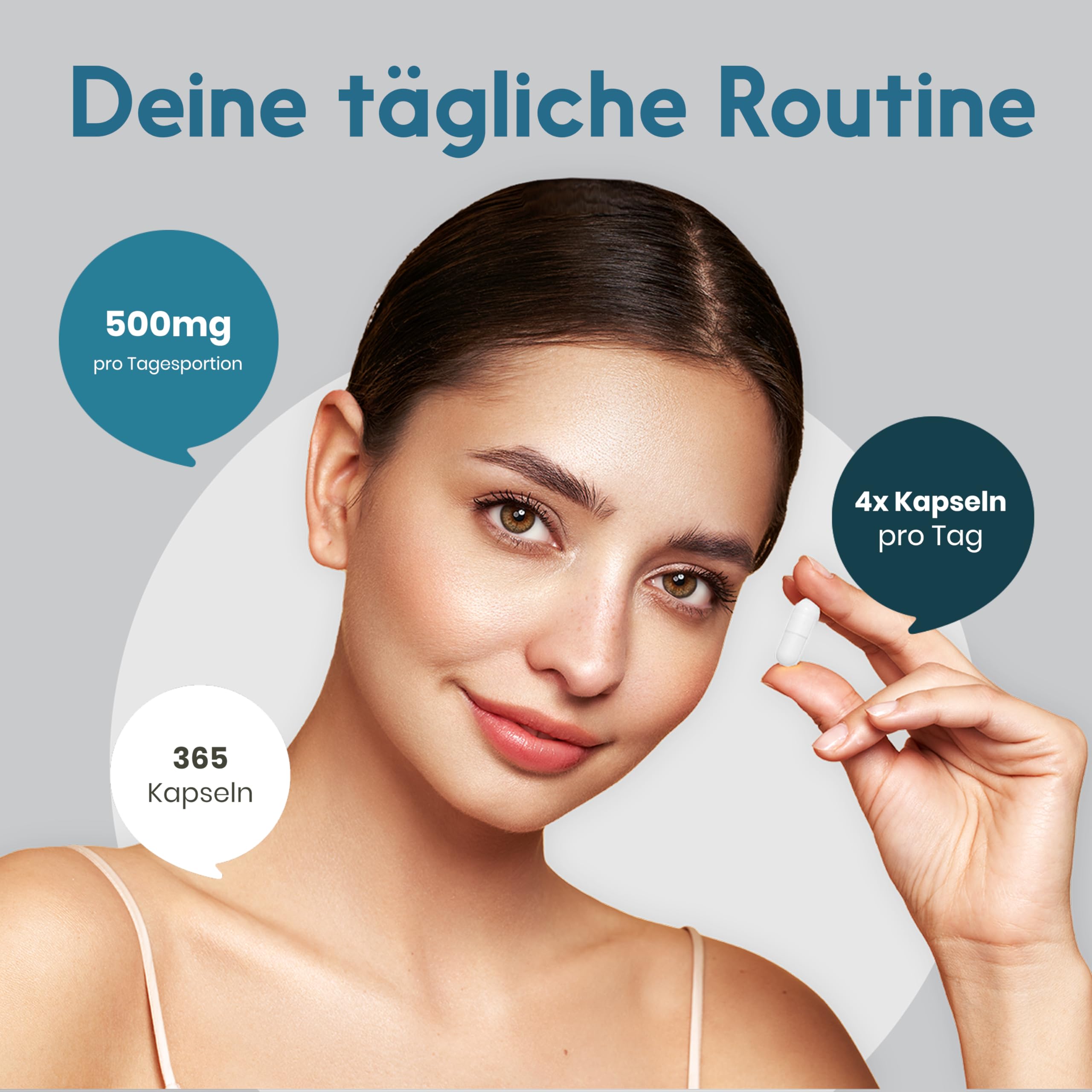 Vegan Silizium Kapseln 365 Stück aus Bambusextrakt 500mg