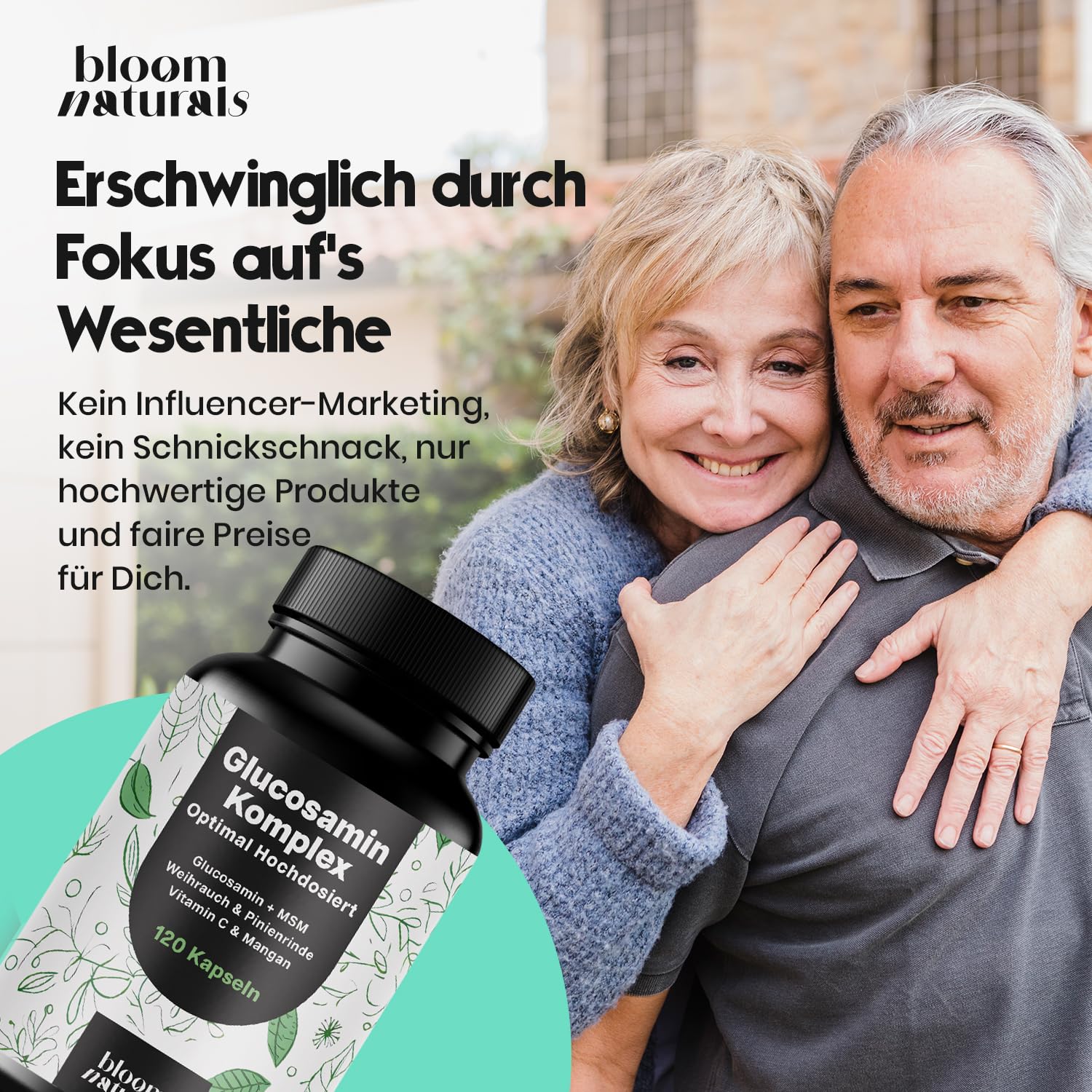 Glucosamin Kapseln Hochdosiert mit MSM & Vitaminen - 120 Stk.