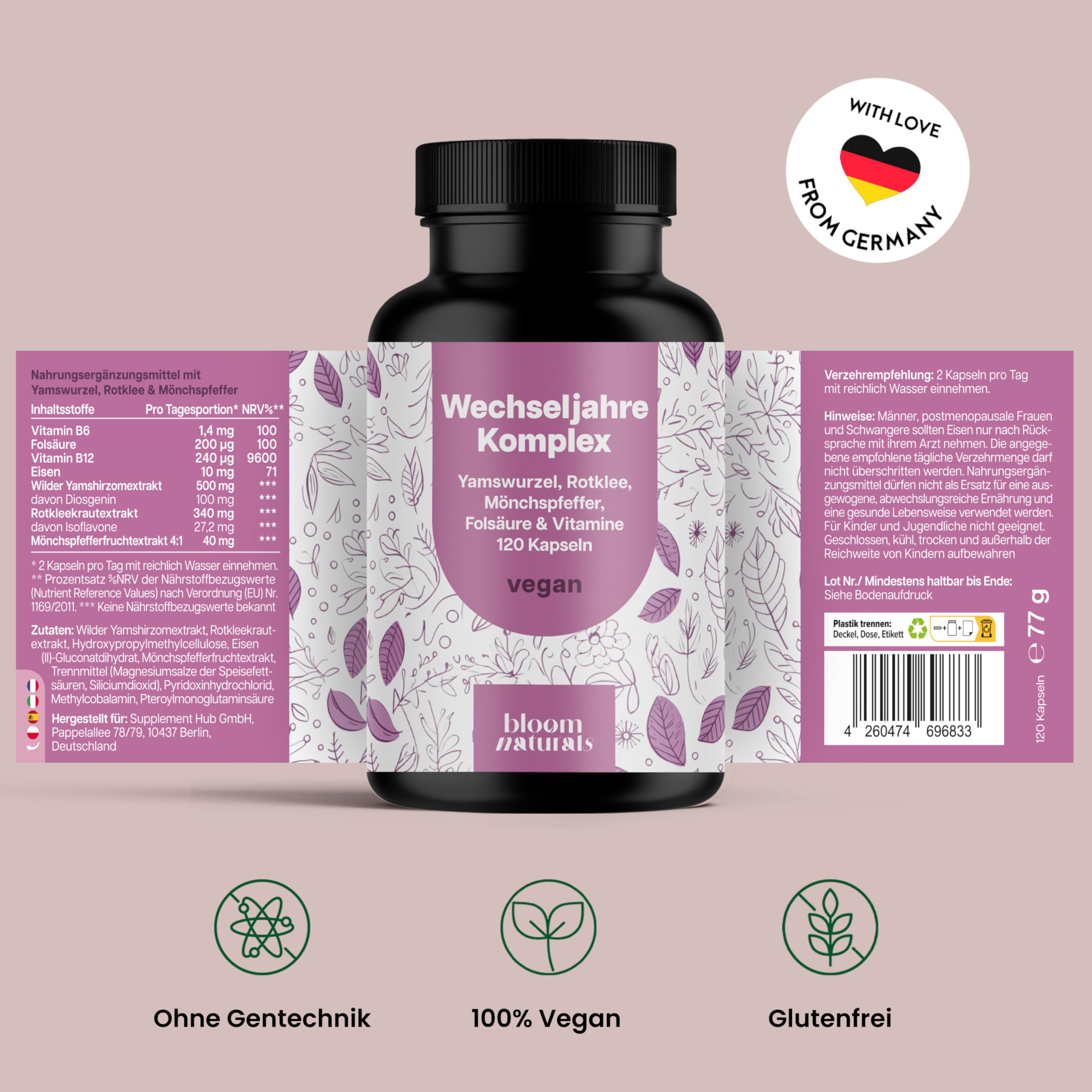 Mönchspfeffer & Yamswurzel Wechseljahre 120 Kapseln