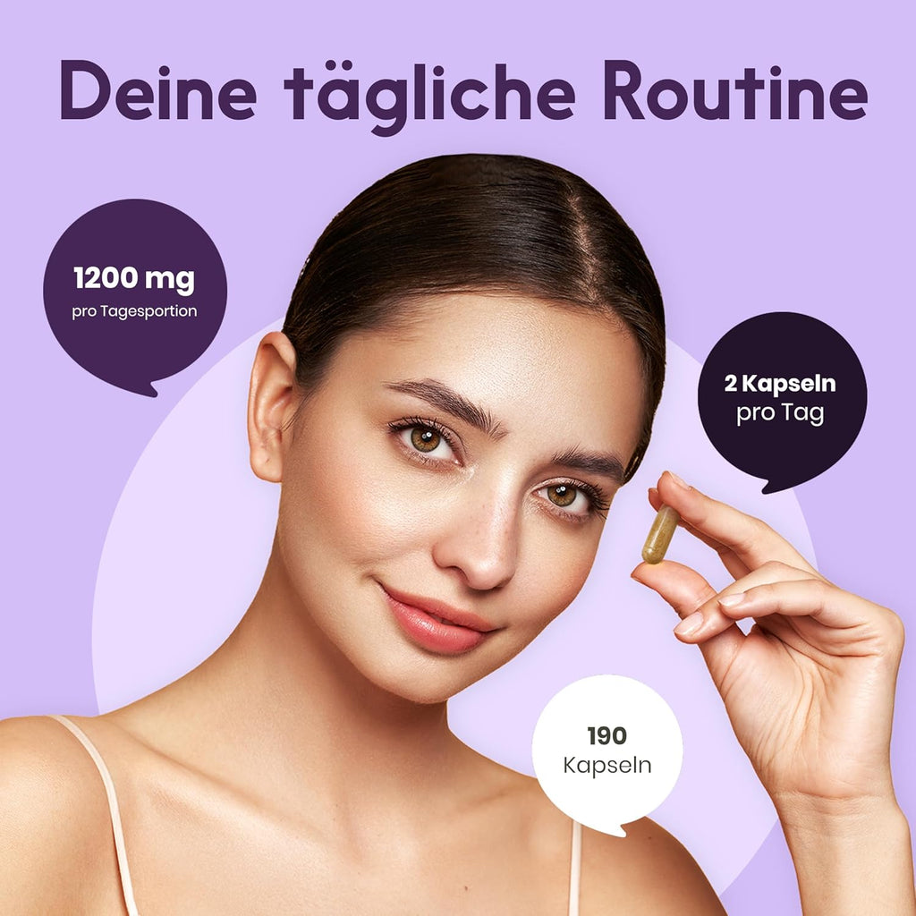 Baldrian Kapseln 600mg - Hochdosiert & Vegan, 190 Stück