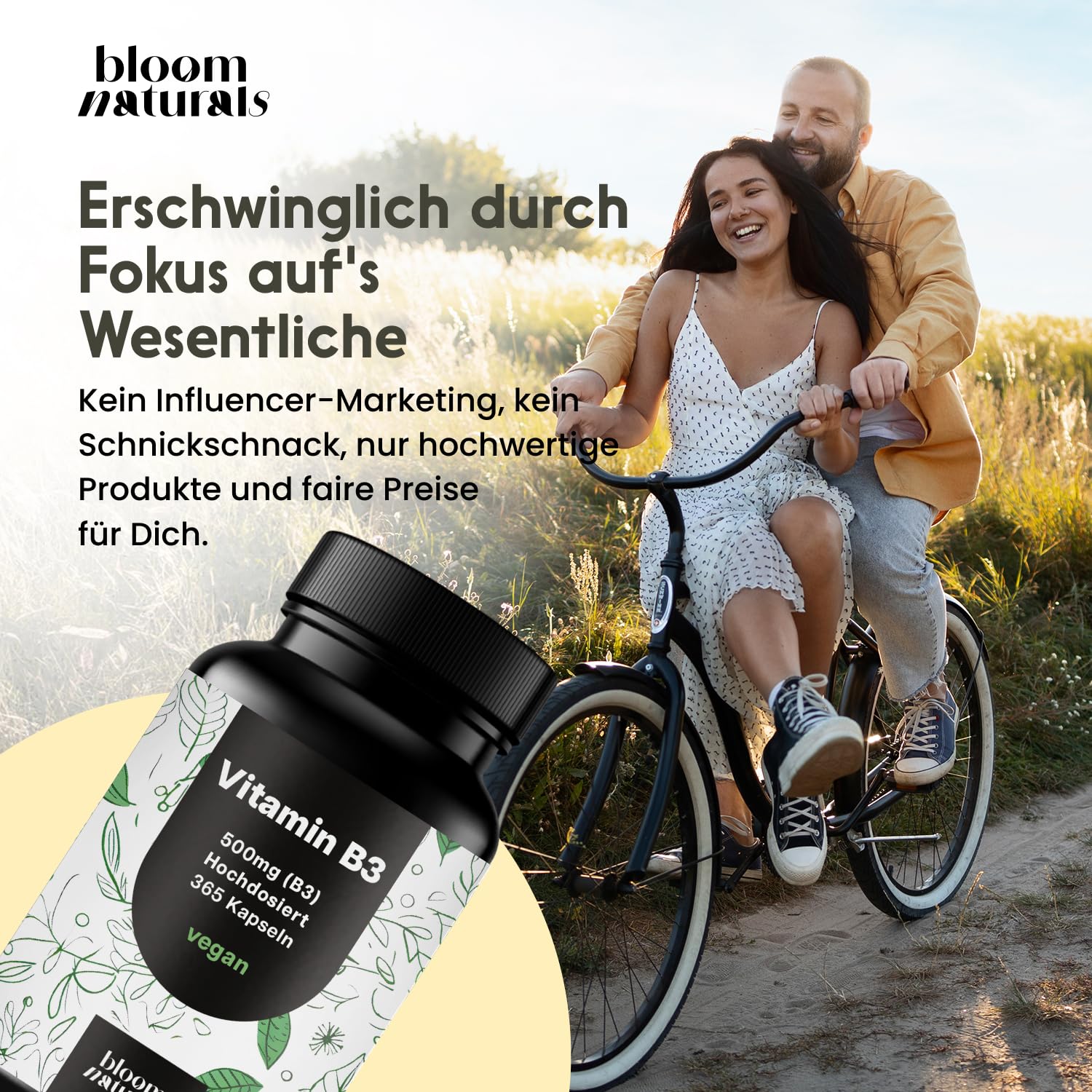 Vitamin B3 365 Kapseln 500mg Nicotinamid (B3) Vegan - Verpackung kann variieren