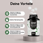 Hochdosiertes Vitamin D3 K2 - 180 Tabletten - 10000 IE