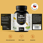 Bio Ingwer Kapseln 300 | 600mg Vegan Hochdosiert