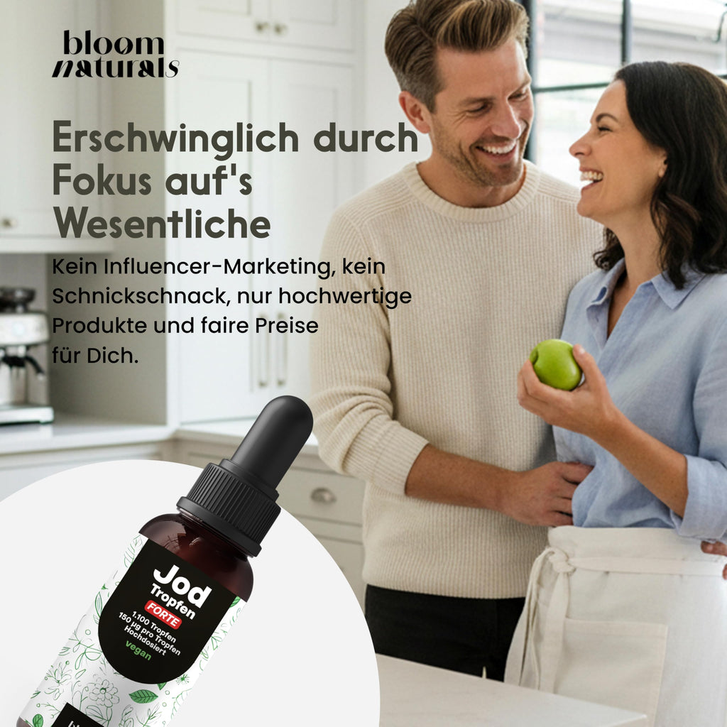 Jod 1.200 Tropfen 150 µg - Hochdosiert & Vegan