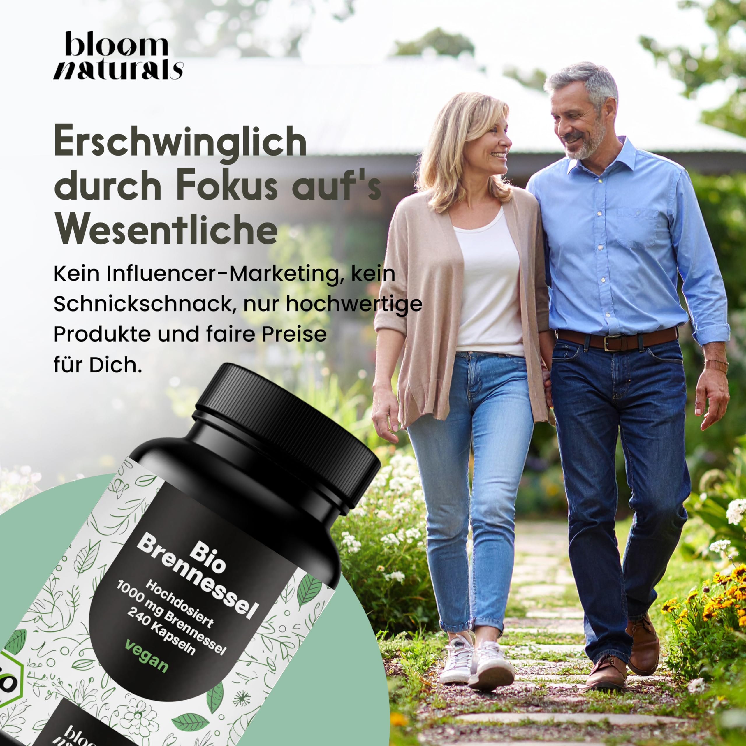 Bio Brennesselkapseln Hochdosiert – 240 vegane Kapseln – 1000 mg Brennnessel pro Bild 6
