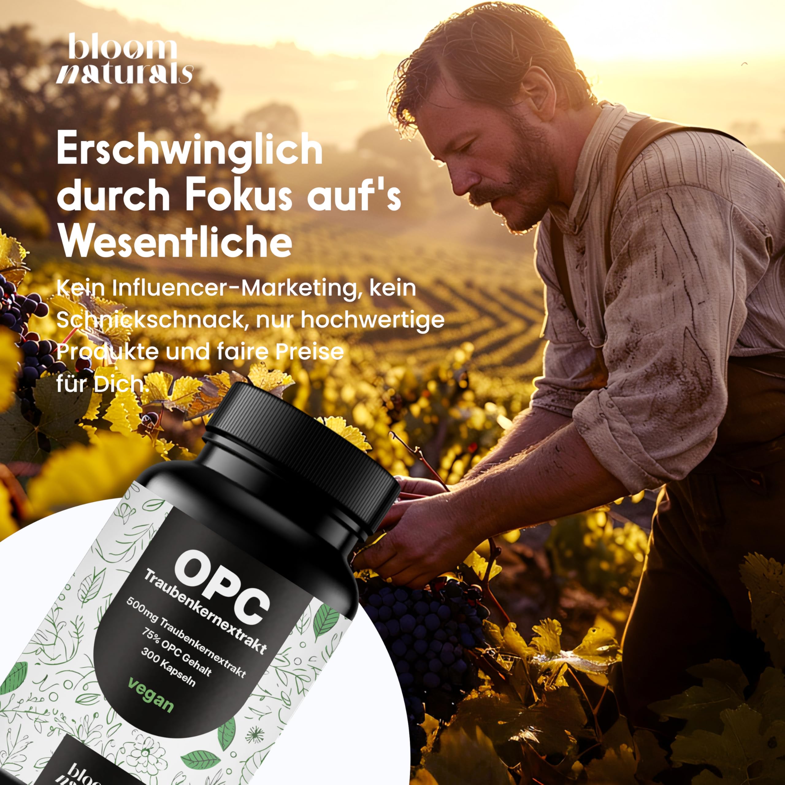 OPC Traubenkernextrakt 300 Kapseln Vegan 700mg hochdosiert