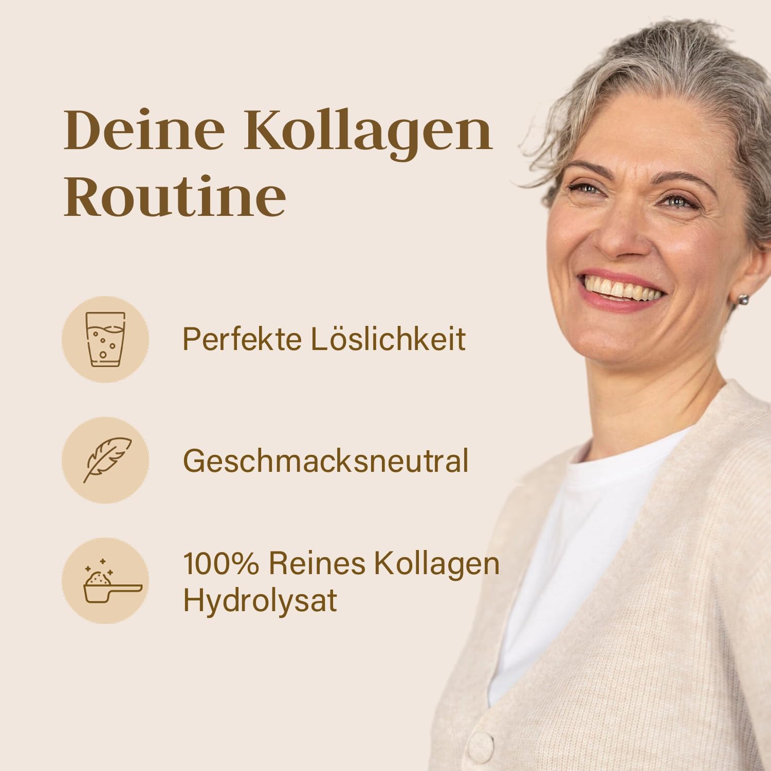 Grassgefüttertes Collagen Pulver 1000g (1 KG) - Hochdosiert & Geschmacksneutral Kollagen Hydrolysat Pulver, Peptid Typ 1 & 3 - Kollagen Peptide - abgefüllt in Deutschland Laborgeprüft